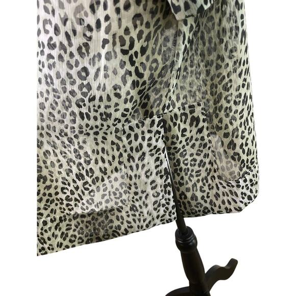 TOMMY BAHAMA SWIM COVER UP TUNIC EMBELLISHED CHEETAH ANIMAL PRINT SZ M BEACHY - Picture 10 of 16